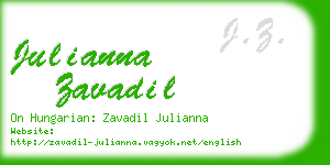 julianna zavadil business card